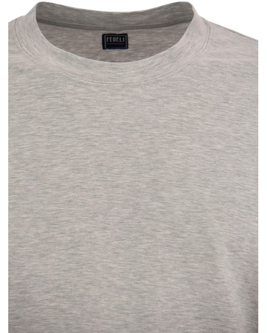 Fedeli Extreme Crew Neck T -Shirt mit langen Ärmeln in Gray für Herren