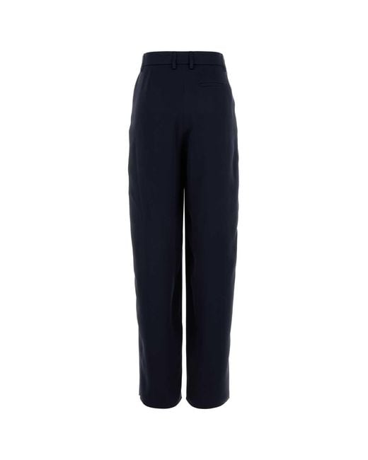 Giorgio Armani Blue Pantalone Con Pinces