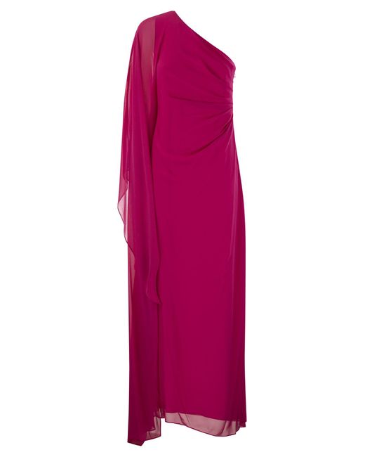 Max Mara Studio Pink Vallet One Shoulder Dress