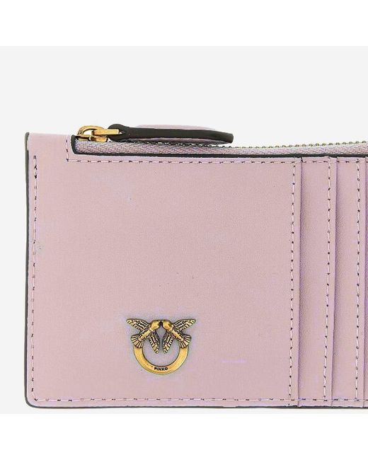 Pinko Pink Card Holder Leather