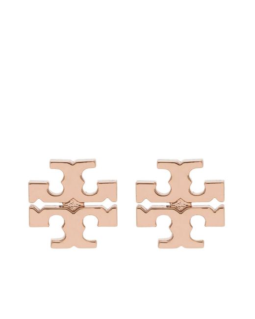 Boucles d'oreilles à deux étalons en or rose Tory Burch en coloris Natural