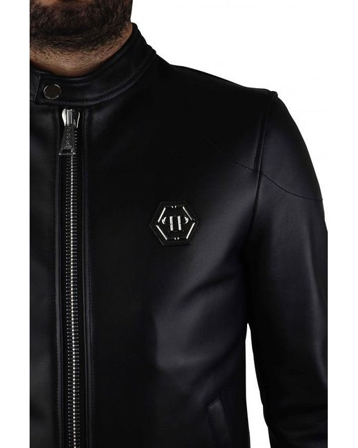 Philipp Plein Black Biker Jacket