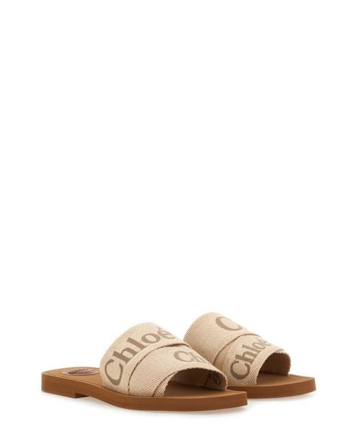 Chloé Natural Logo Flats