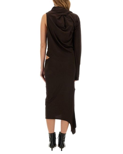 Courreges Black Off Shoulder Dress