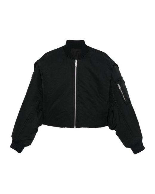 Jean Paul Gaultier Black Cropped Bomber Jacket