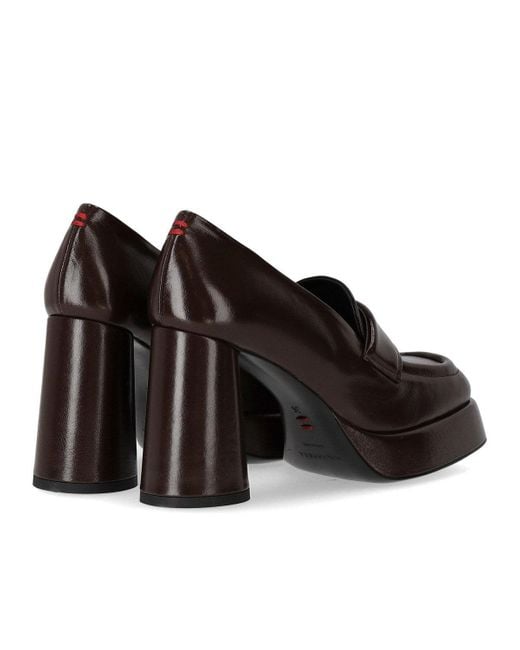 Halmanera Brown Glaze Dark Heeled Loafer