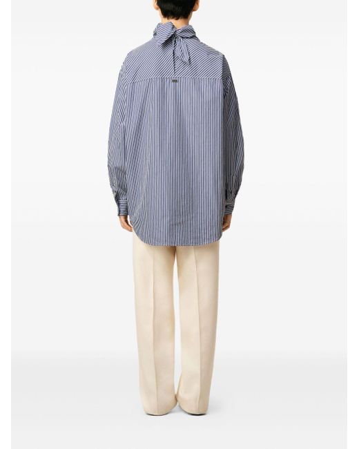 AMI Blue Bandana Cotton Shirt