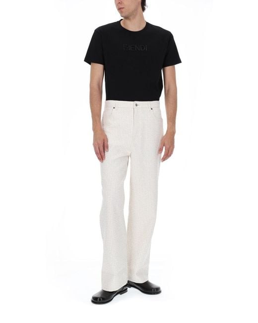 Fendi Black T Shirt Con Logo 3 D