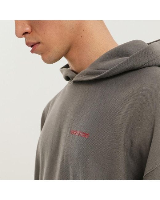 1989 STUDIO Gray Party Hoodie for men