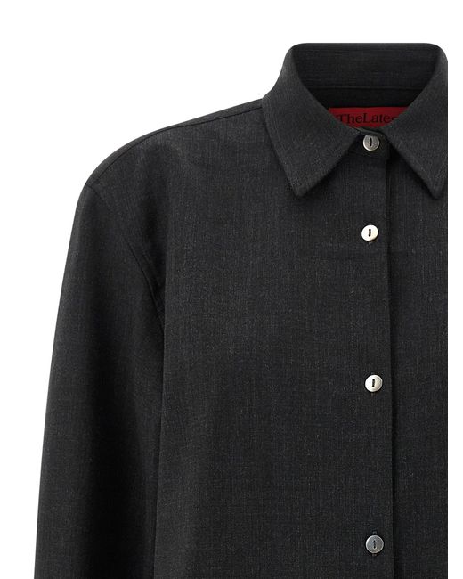 Thelatest Theelatest Mélange Shirt in het Black