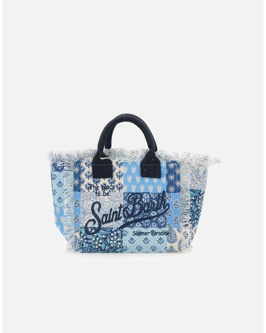 Mc2 Saint Barth Blue Colette Radical Patch Canvas Tasche