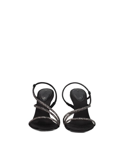 Max Mara Black Stark Leather Sandals