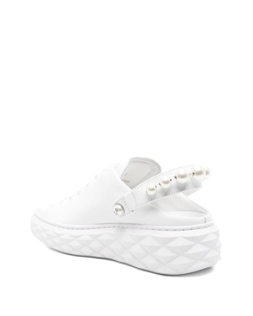Jimmy Choo White Diamond Maxi Perl Lederschuppen
