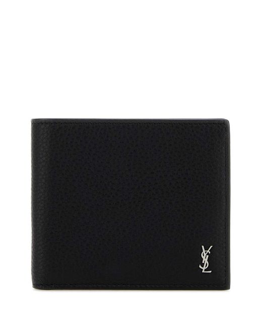 Saint Laurent Black Leather Wallet for men
