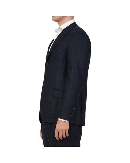 Brunello Cucinelli Blue Wool Suit for men