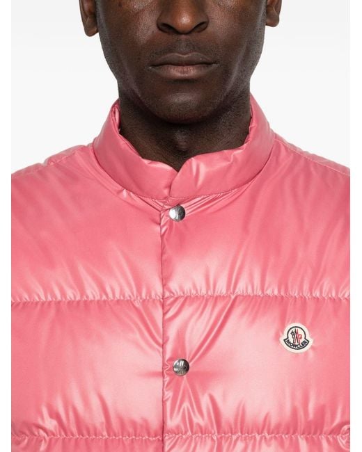 Moncler Pink Restigo Down Vest for men
