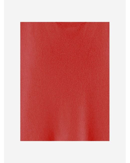 Allude Red Cashmere Sweater