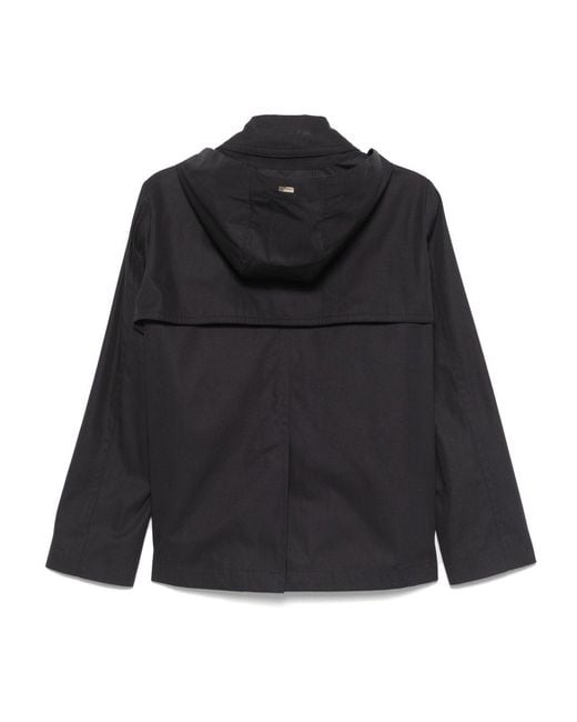 Herno Black Short Trench Coat