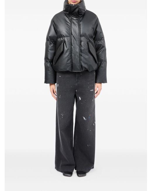 MM6 by Maison Martin Margiela Black High-Neck Down Jacket