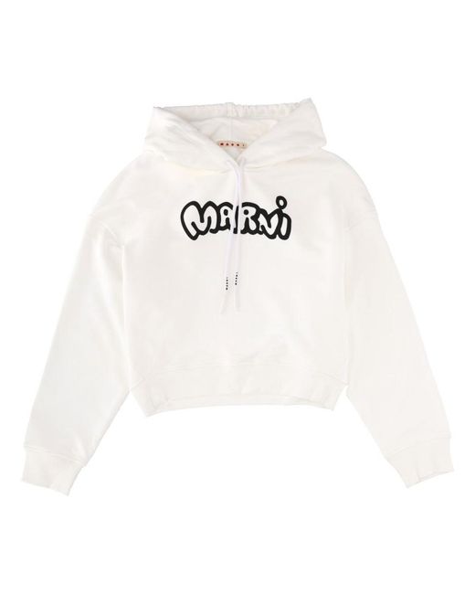 Marni White Sweatshirt With Logo
