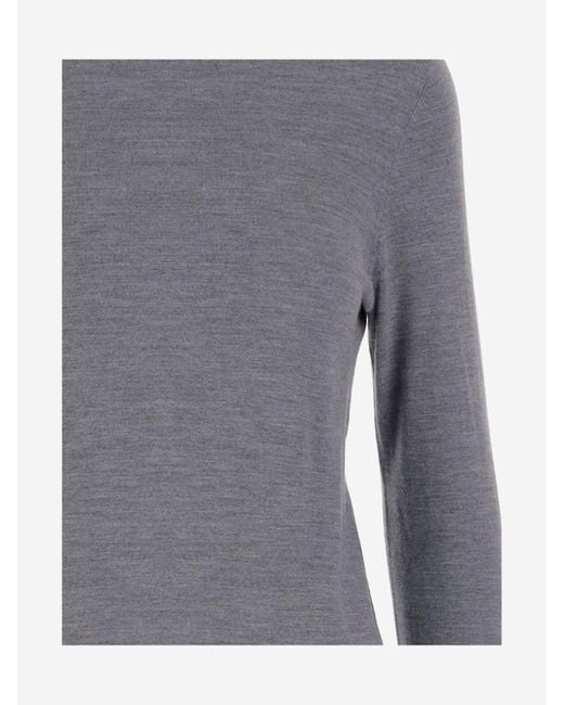 Allude Gray Wool Sweater
