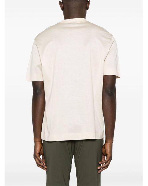 Emporio Armani White Crewneck Logo T-Shirt for men