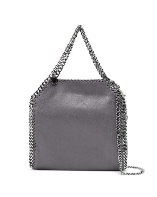 Stella McCartney Brown Falabella Mini Tote Bag With Chain Trim
