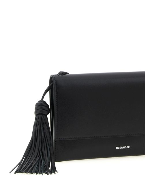 Jil Sander 'tassel' Crossbody Tas in het Black