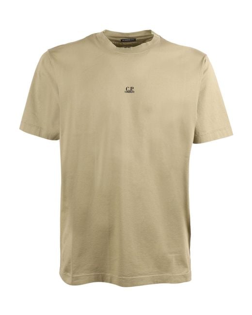 C P Company Natural T Shirts Short Sleeve