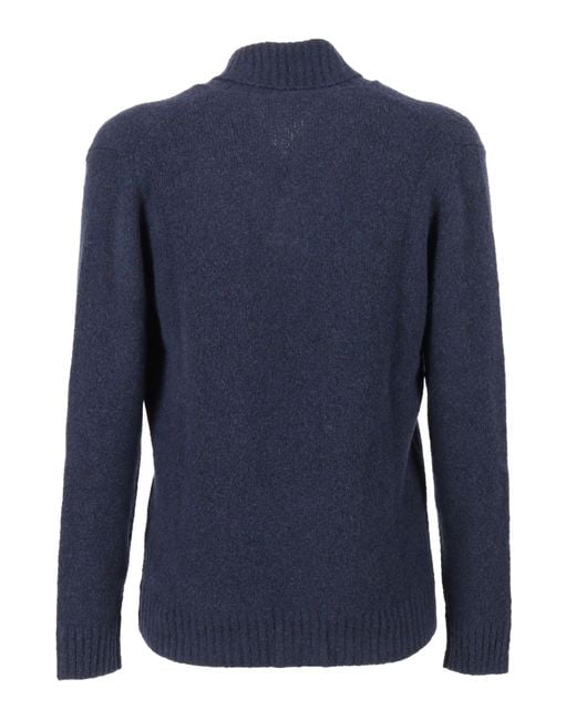 Kangra Cashmere Blue Pullover Rasato Calato