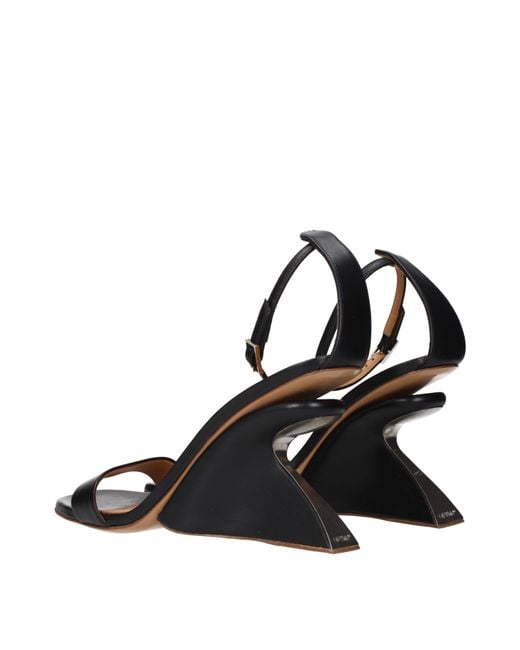 Off-White c/o Virgil Abloh Blue Off Sandals Leather