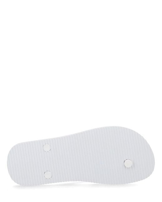 Versace Jeans Couture White Pvc Flats