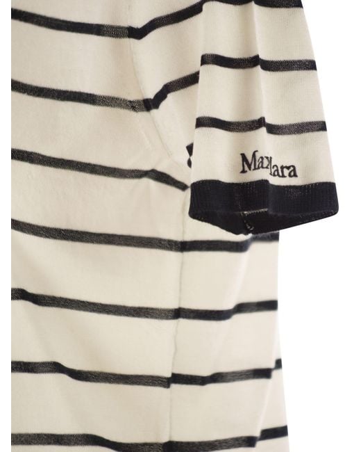 Max Mara White Mxpfavetta Cashmere And Silk Knit Jumper