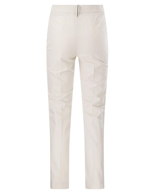 Cotton Twill Capri Pantalon avec collier Brunello Cucinelli en coloris White