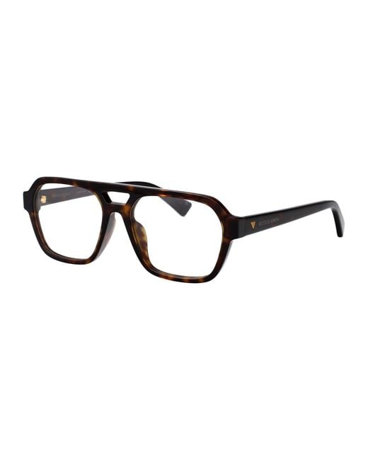 Bottega Veneta Black Aviator Optical Bv1336 Oa 002 for men