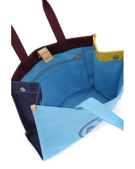 Farbblock 'Ella' Einkaufstasche Tory Burch en coloris Blue