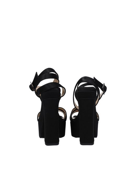 Sandals Gaia femmes satin noir Jimmy Choo en coloris Black