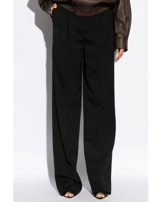 Saint Laurent Wollen Broek in het Black