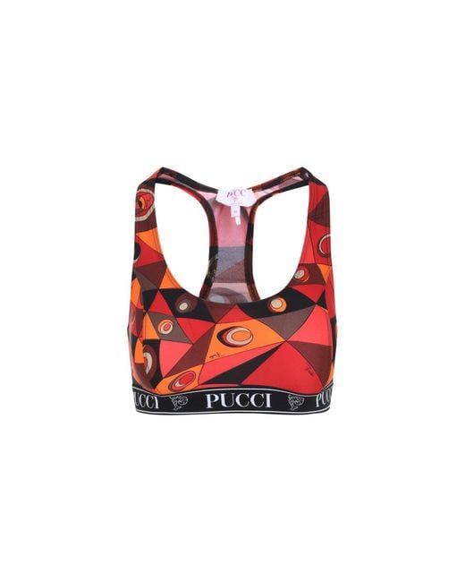 Emilio Pucci Red Polyamide Bra Top