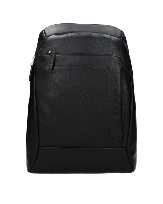 Piquadro Black Backpacks And Waist Bags Leather