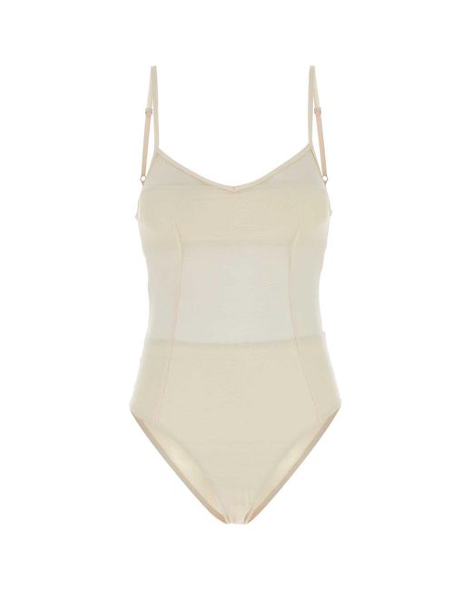Prada White Light Tulle Swimsuit
