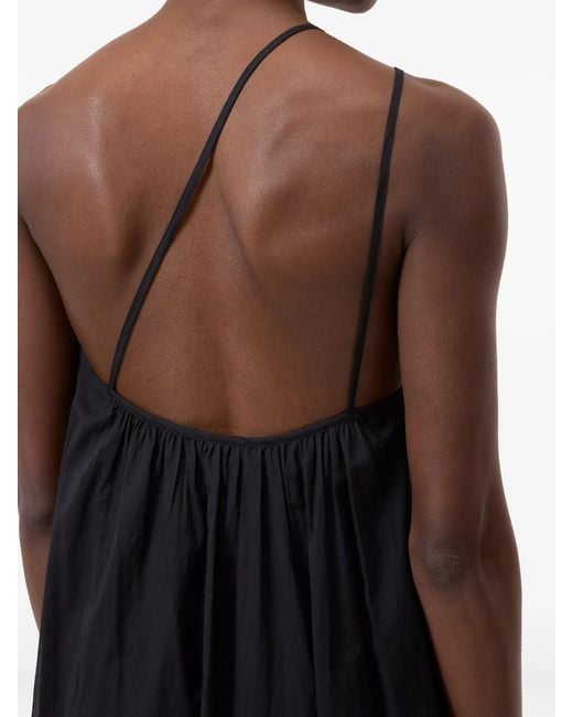 Closed Black One-Shoulder Cotton Dress
