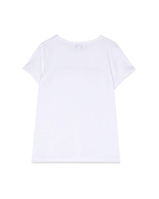 Sonia Rykiel White T Shirt Logo Contrasting Profiles