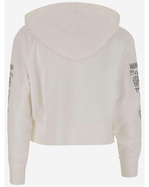 Sudadera de algodón con logotipo Pinko de color Gray