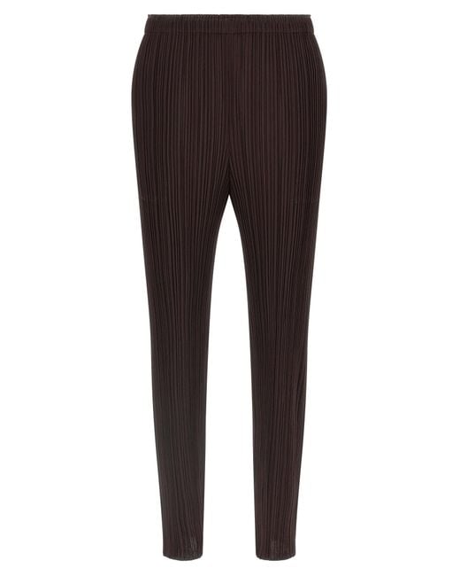 Piatte Per Favore Issey Miyake 'Colori Mensili: Luglio' Pantaloni di Pleats Please Issey Miyake in Brown