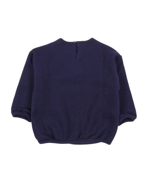 Gucci Blue B L/S Sweatshirt Felted Cotto
