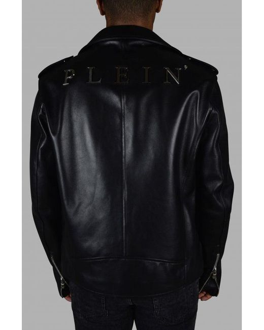 Philipp Plein Perfecto Jacket in het Black