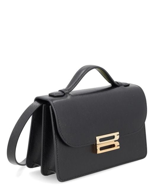 Victoria Beckham Black Leather Shoulder Bag