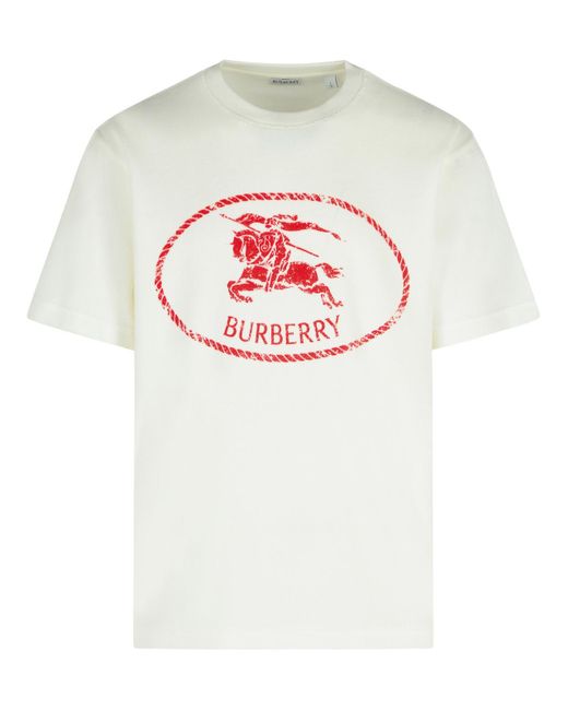 Burberry Gray Cotton Blend T Shirt