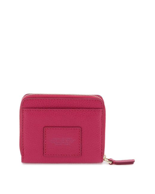 La mini billetera de cuero Mini Compact Marc Jacobs de color Pink